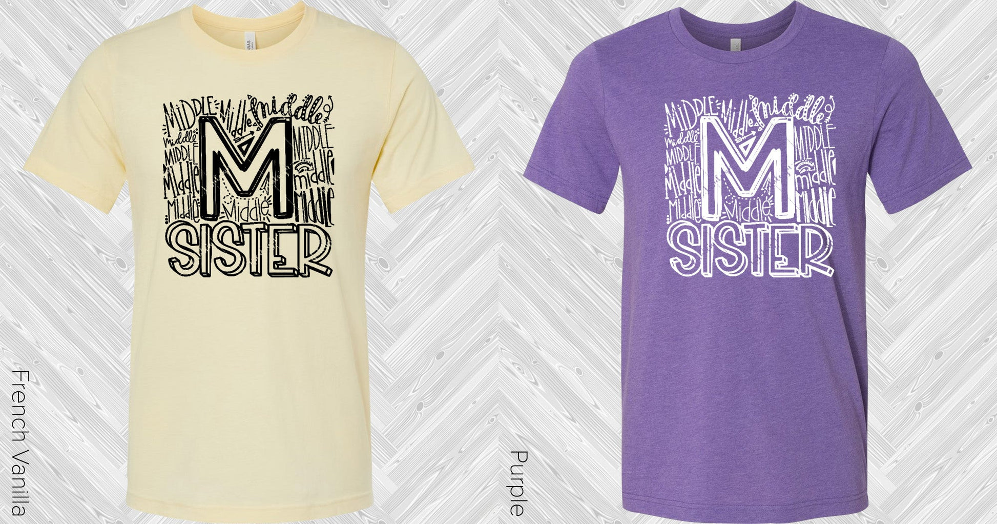 Middle Sister Subway Art Graphic Tee Graphic Tee