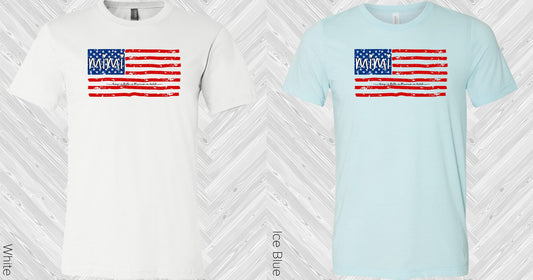 Mimi Flag Personalized With Names Graphic Tee Graphic Tee