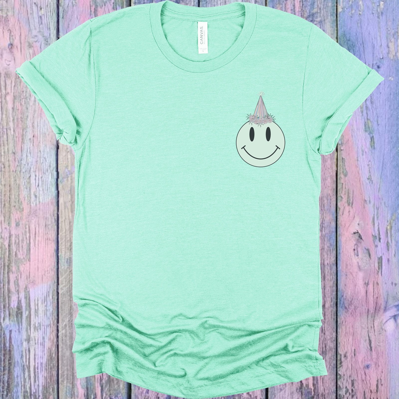 Green Celebration Smiley Graphic Tee Graphic Tee