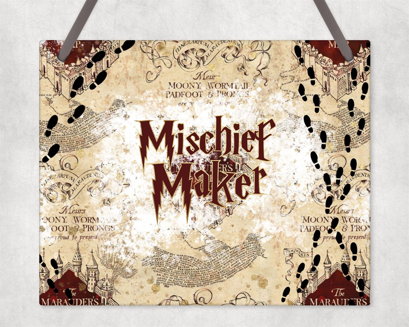 Mischief Maker Wall Sign Hanging
