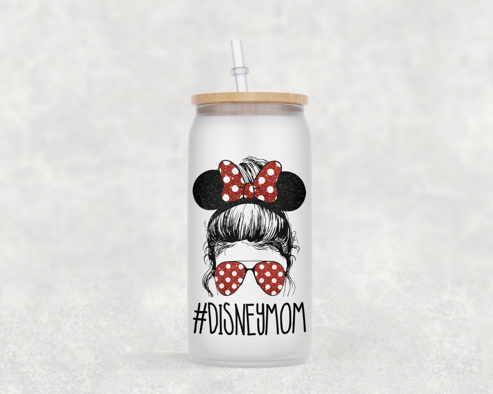 Mom 16 Oz Glass Can Coffee Mug