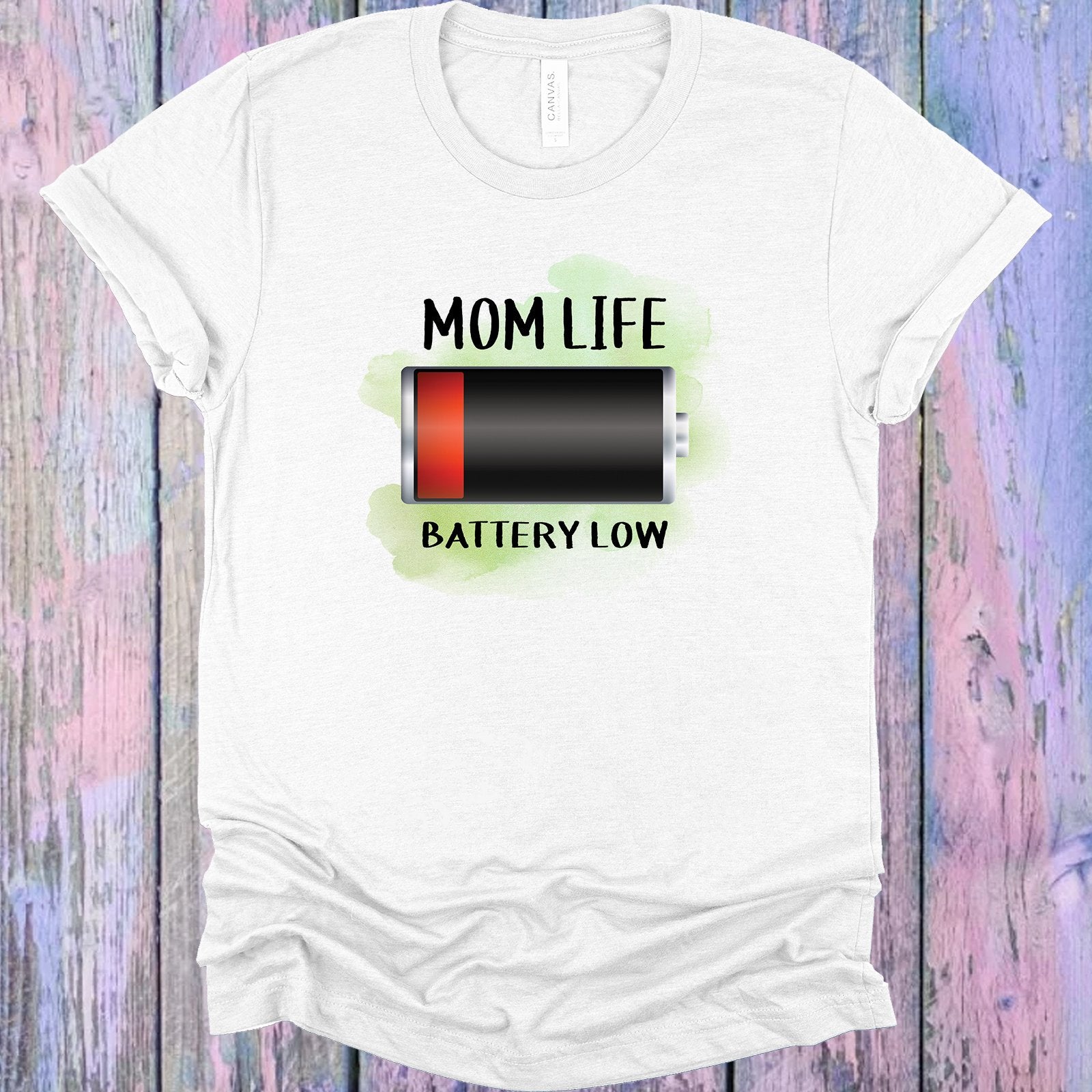 Mom Life Battery Low Graphic Tee Graphic Tee