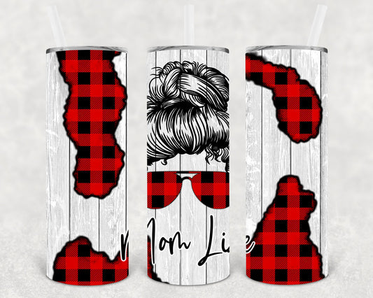 Mom Life 20 Oz Skinny Tumbler