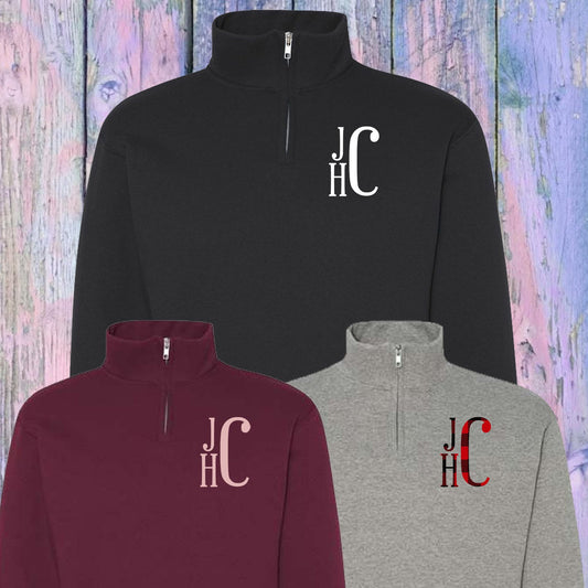 Monogram Quarter Zip Sweatshirt