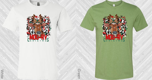 Moo-Ry Christmas Graphic Tee Graphic Tee