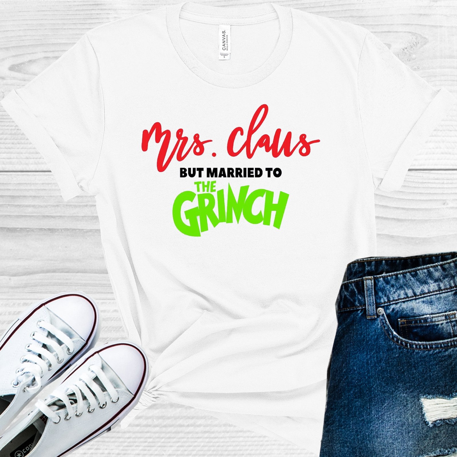 Mrs. Claus But Married To The Grinch Graphic Tee Graphic Tee