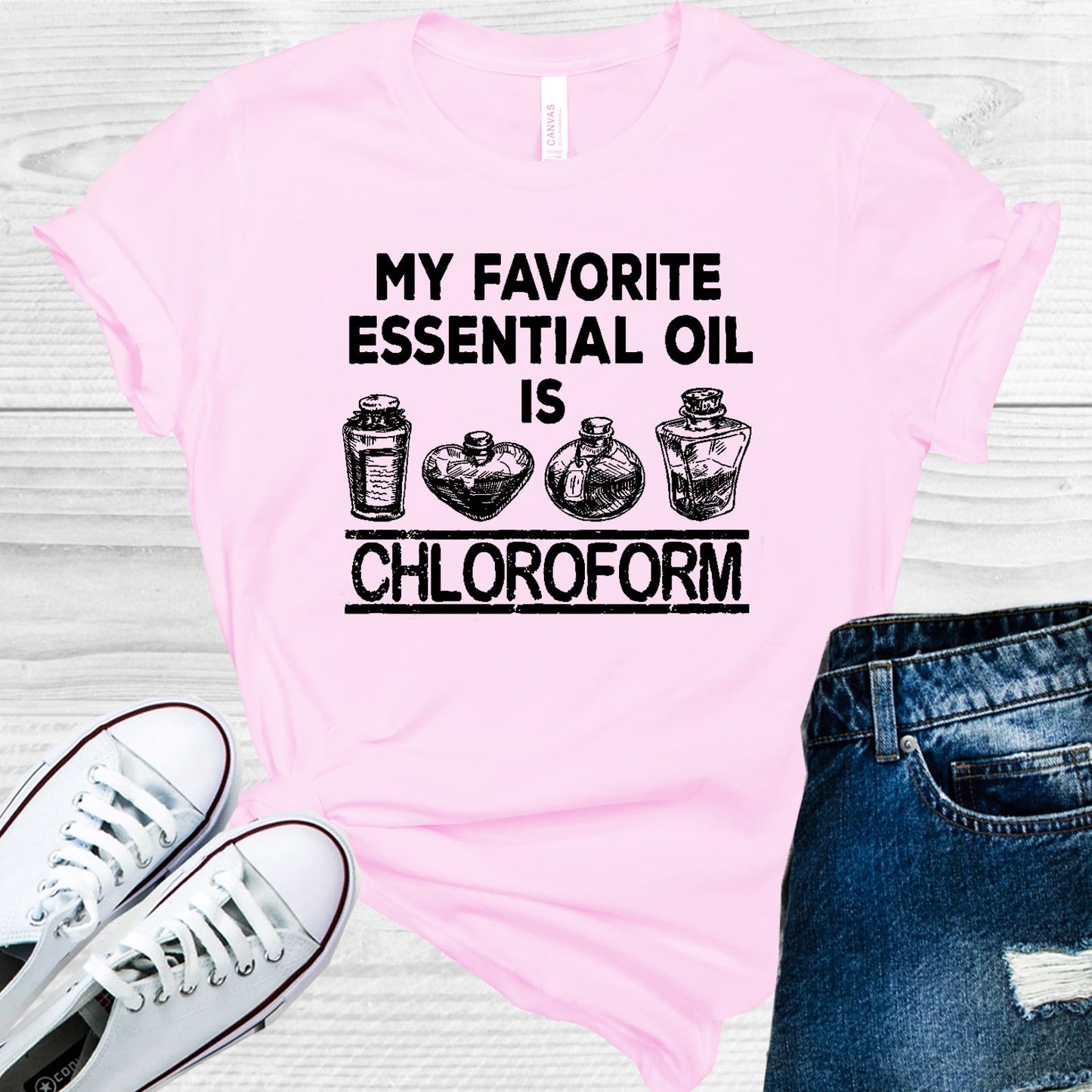 My Favorite Essential Oil Is Chloroform Graphic Tee Graphic Tee