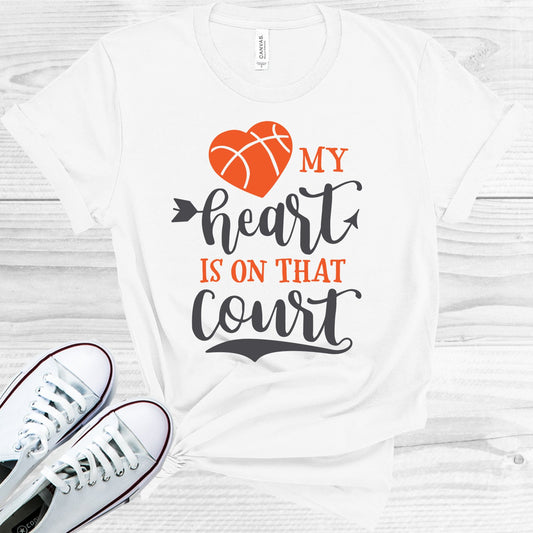 My Heart Is On That Court Graphic Tee Graphic Tee