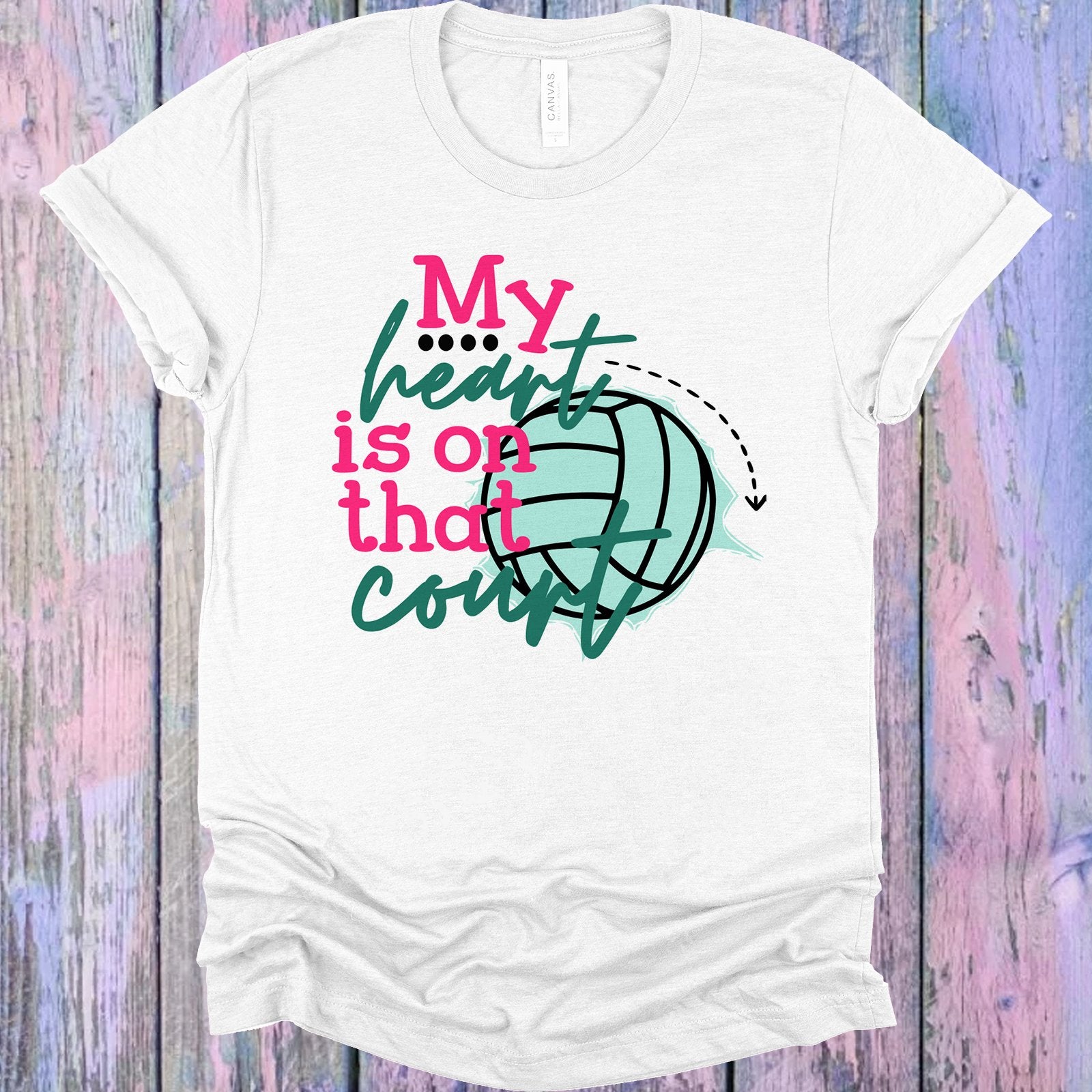 My Heart Is On That Court Graphic Tee Graphic Tee