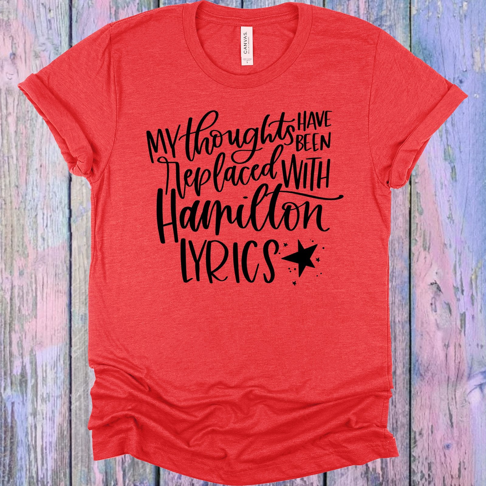 My Thoughts Have Been Replaced With Hamilton Lyrics Graphic Tee Graphic Tee