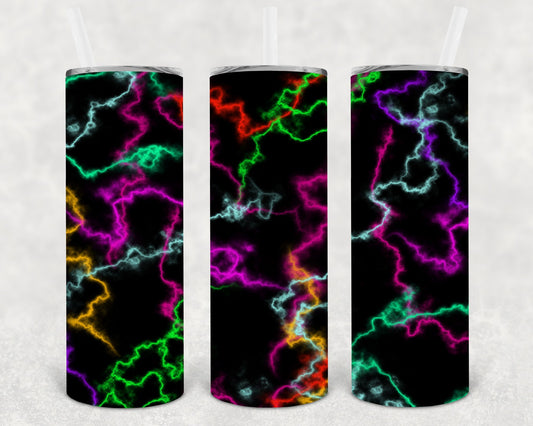 Neon Lightning 20 Oz Skinny Tumbler