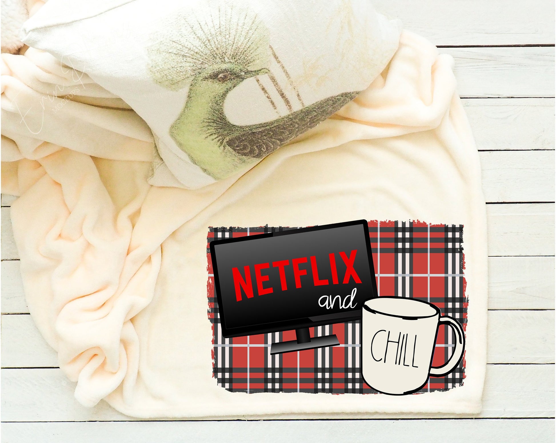 Netflix & Chill Fleece Throw Blanket