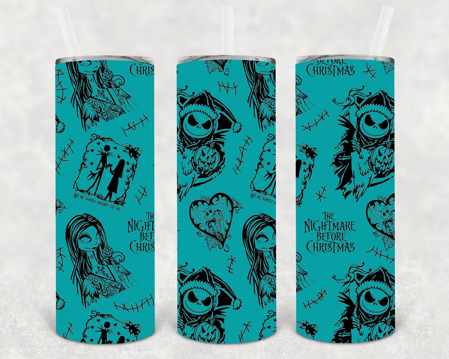 Nightmare Before Christmas 20 Oz Skinny Tumbler