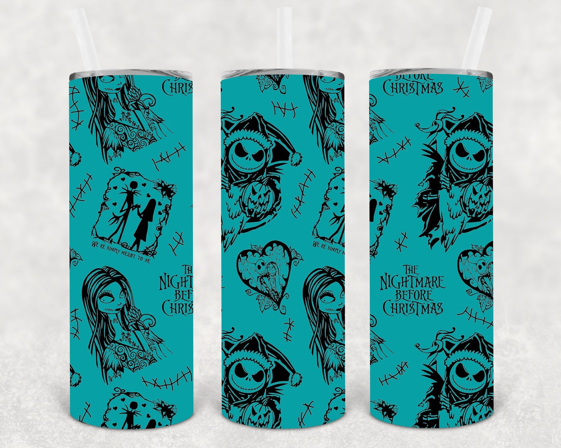 Nightmare Before Christmas 20 Oz Skinny Tumbler