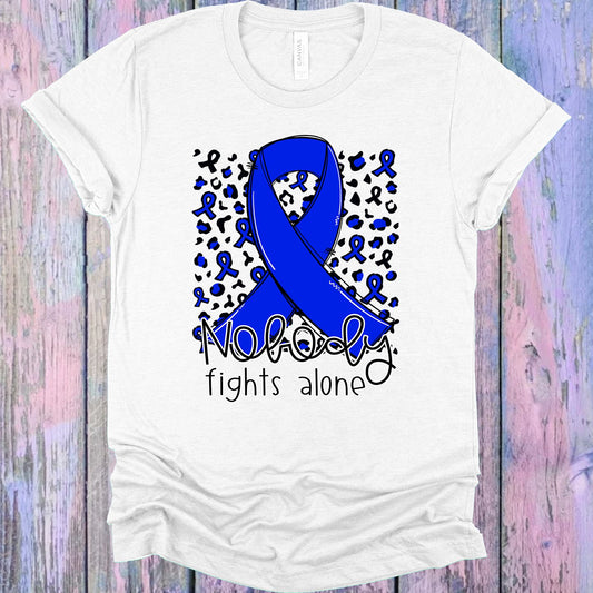 Nobody Fights Alone Blue Ribbon Graphic Tee Graphic Tee