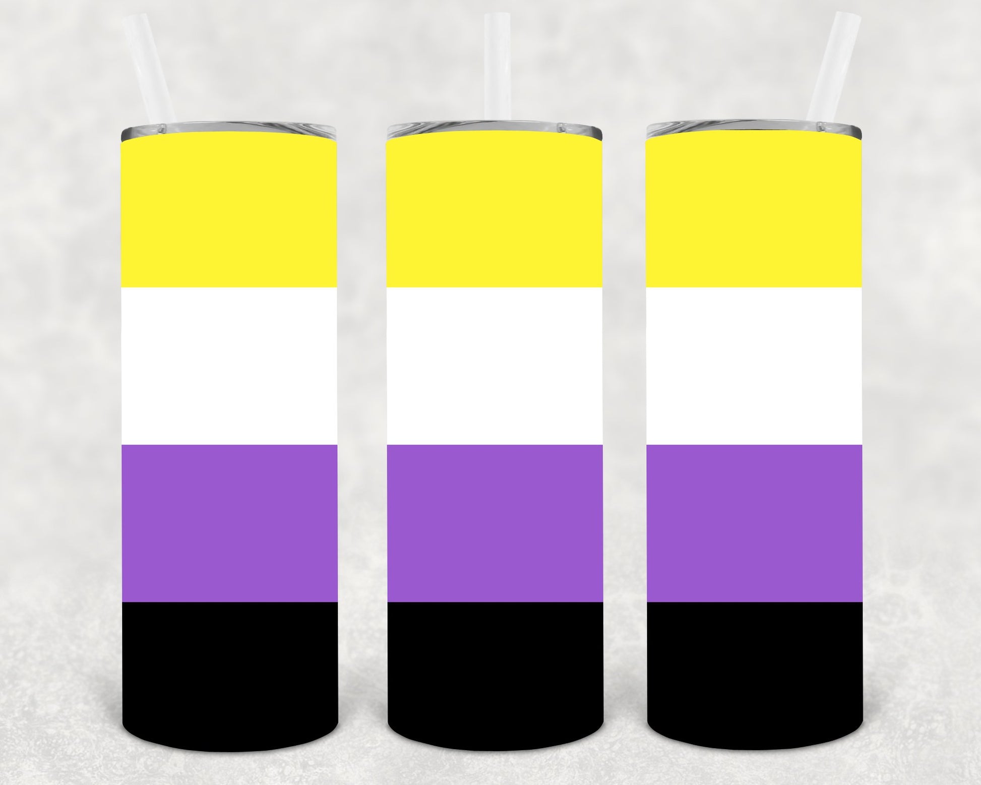 Nonbinary Flag 20 Oz Skinny Tumbler
