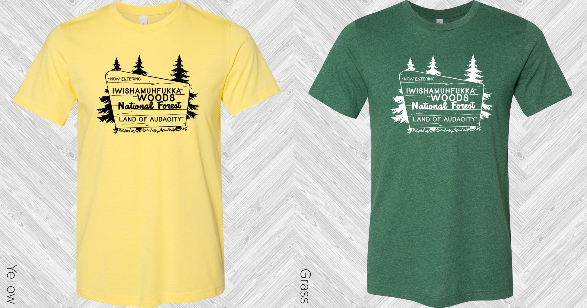 Now Entering I Wishamuhfukka Woods Graphic Tee Graphic Tee