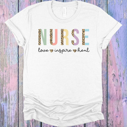 Nurse Inspire Love Heal Graphic Tee Graphic Tee