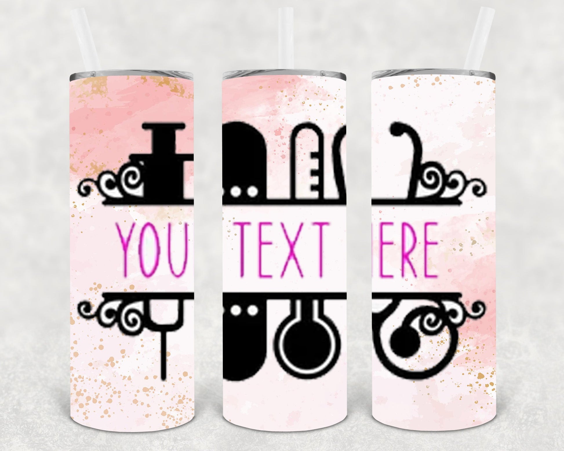 Nurse Monogram 20 Oz Skinny Tumbler