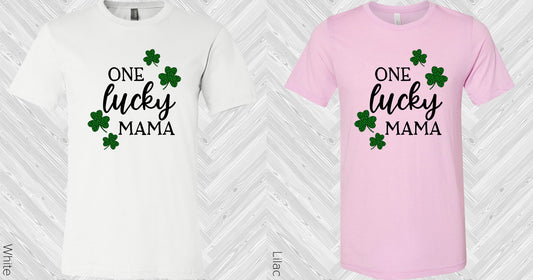 One Lucky Mama Shamrock St. Patricks Day Graphic Tee Graphic Tee