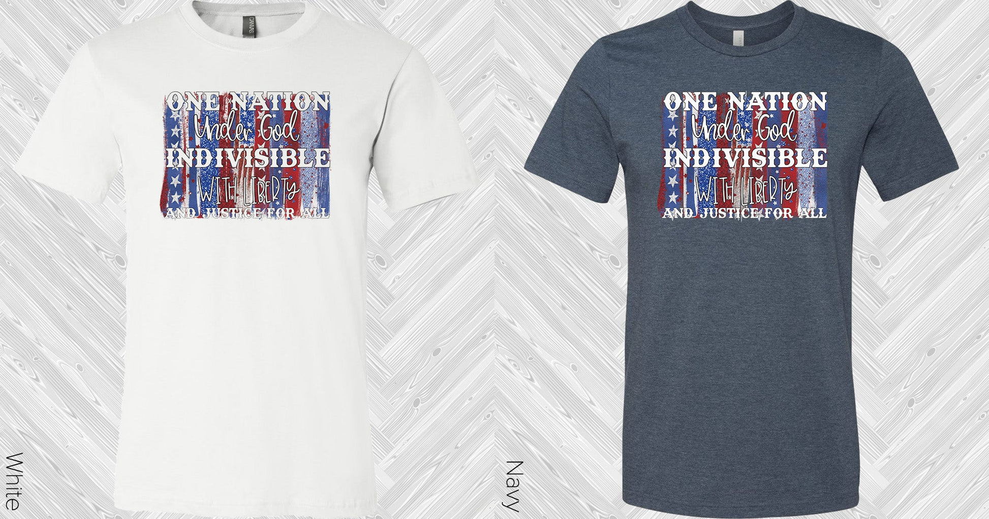 One Nation Under God Indivisible With Liberty And Justice For All Graphic Tee Graphic Tee