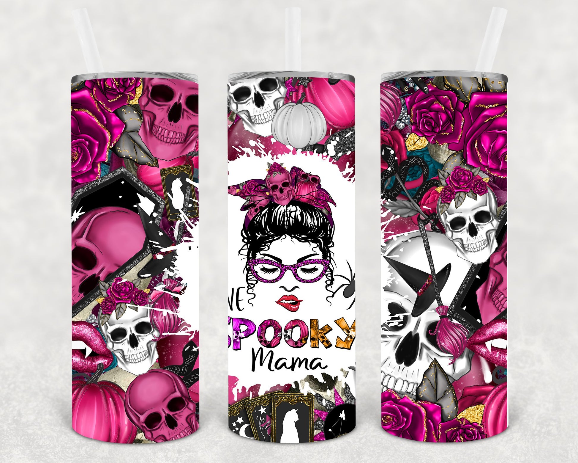 One Spooky Mama 20 Oz Skinny Tumbler