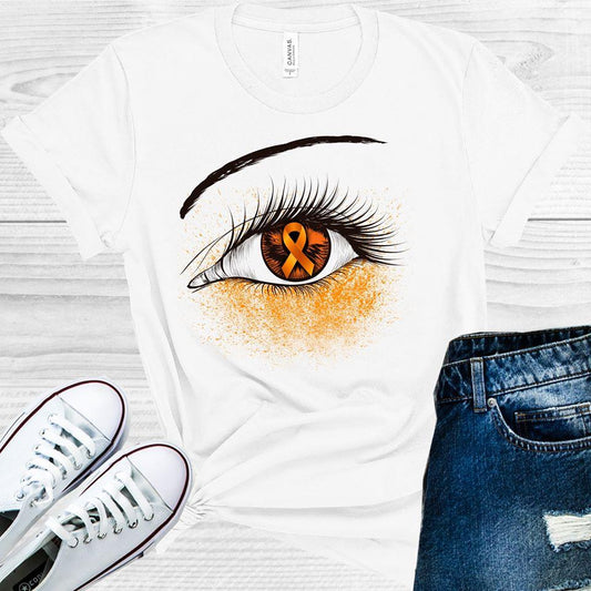 Orange Ribbon Awareness Eye Graphic Tee Graphic Tee