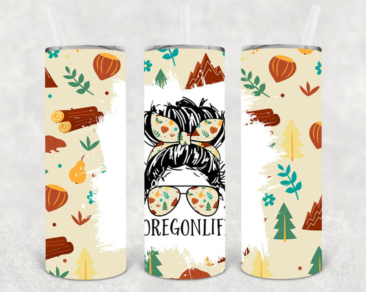 Oregon Life 20 Oz Skinny Tumbler