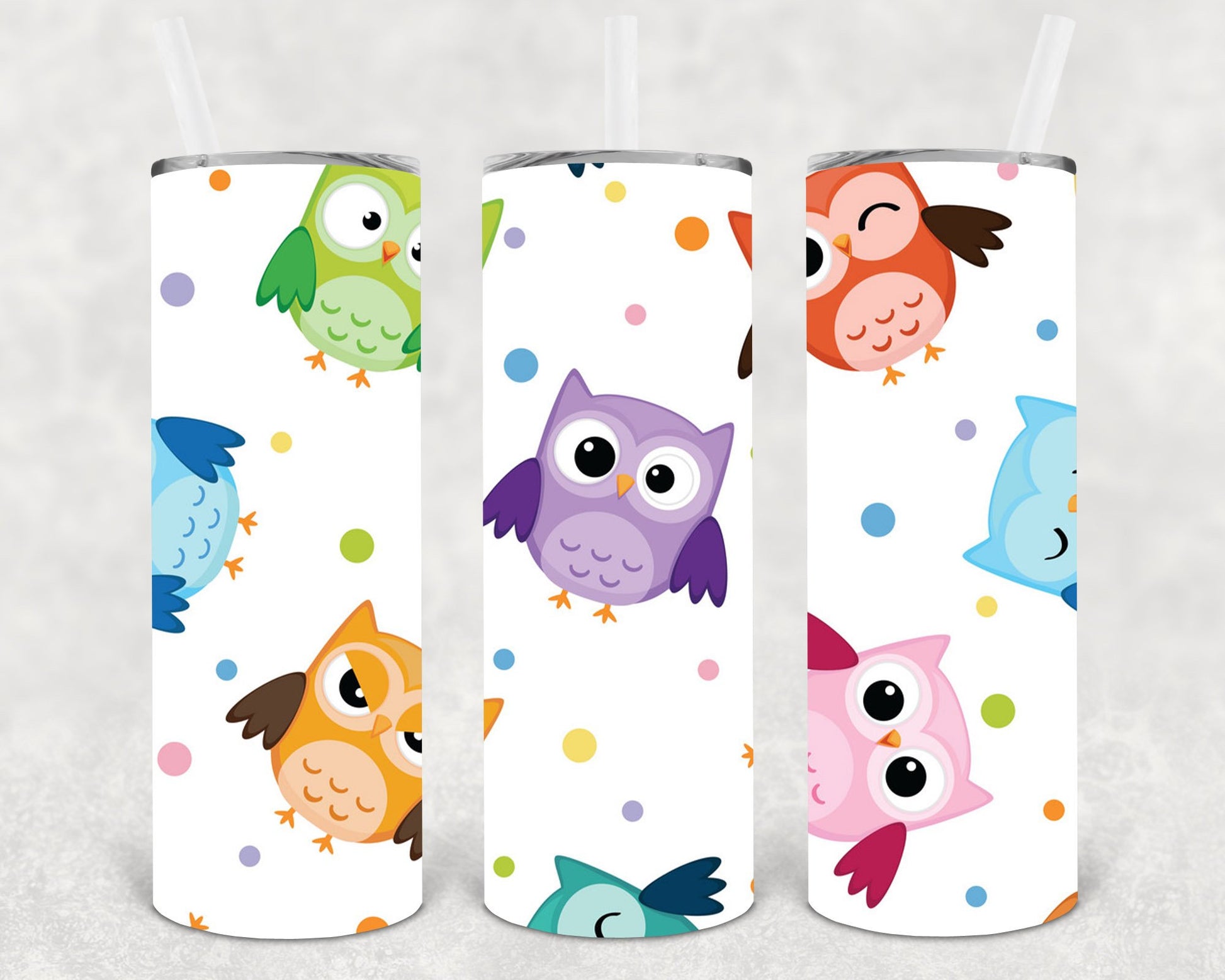 Owls 20 Oz Skinny Tumbler