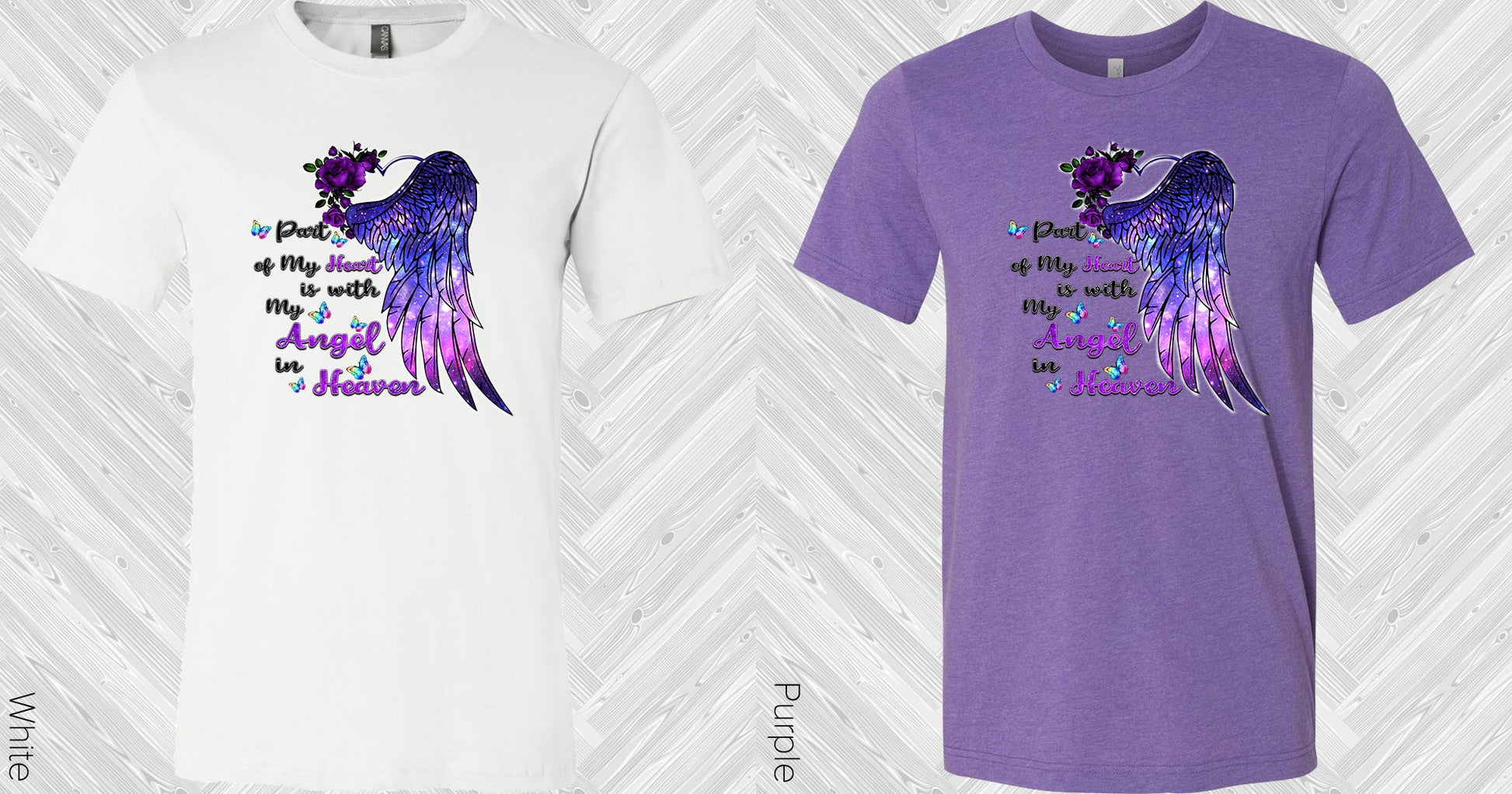 Part Of My Heart Is With Angel In Heaven Graphic Tee Graphic Tee