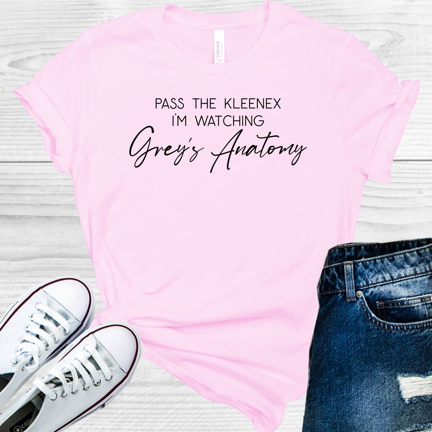 Pass The Kleenex Im Watching Greys Anatomy Graphic Tee Graphic Tee