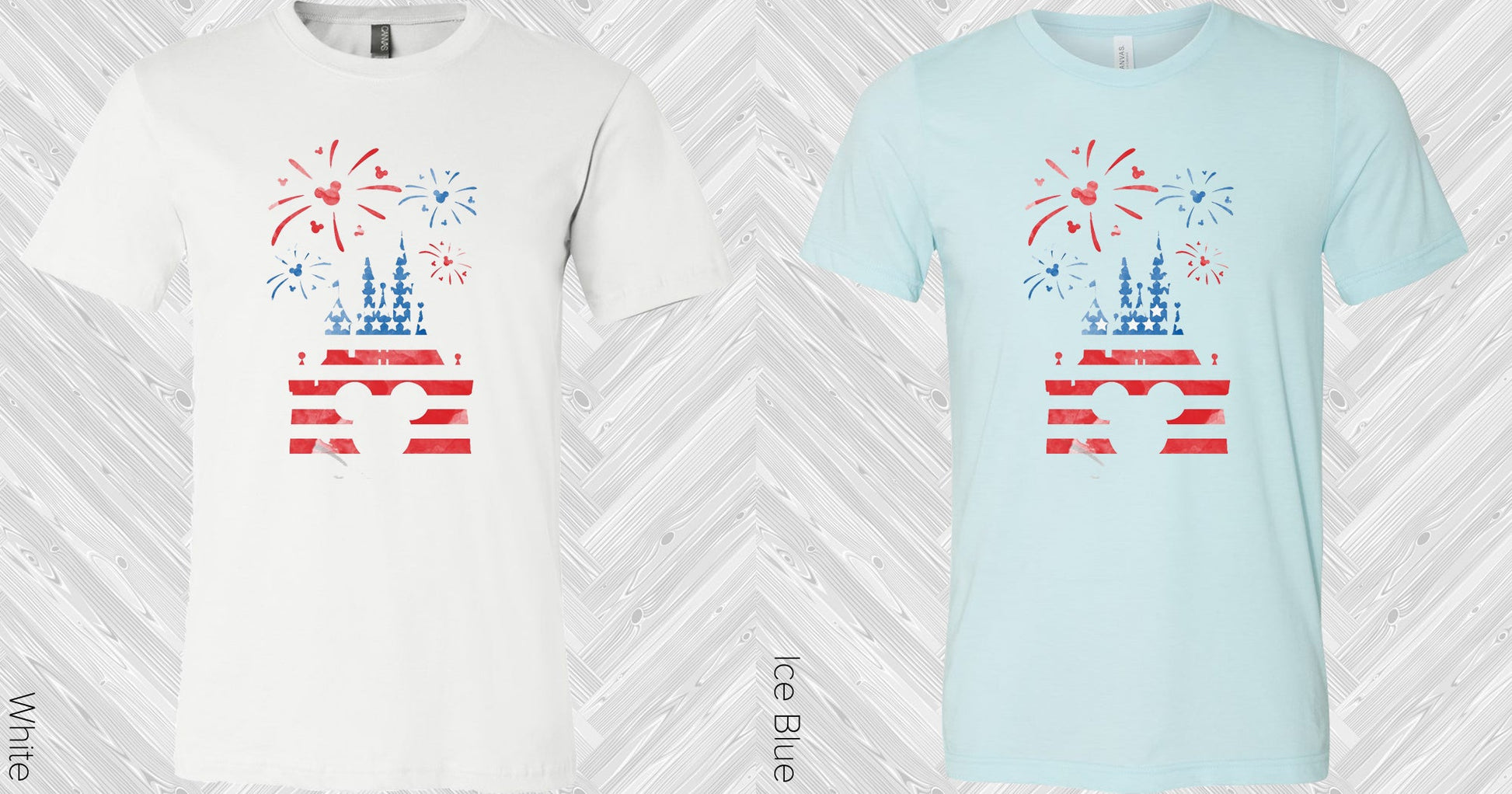 Patriotic Disney Castle Graphic Tee Graphic Tee