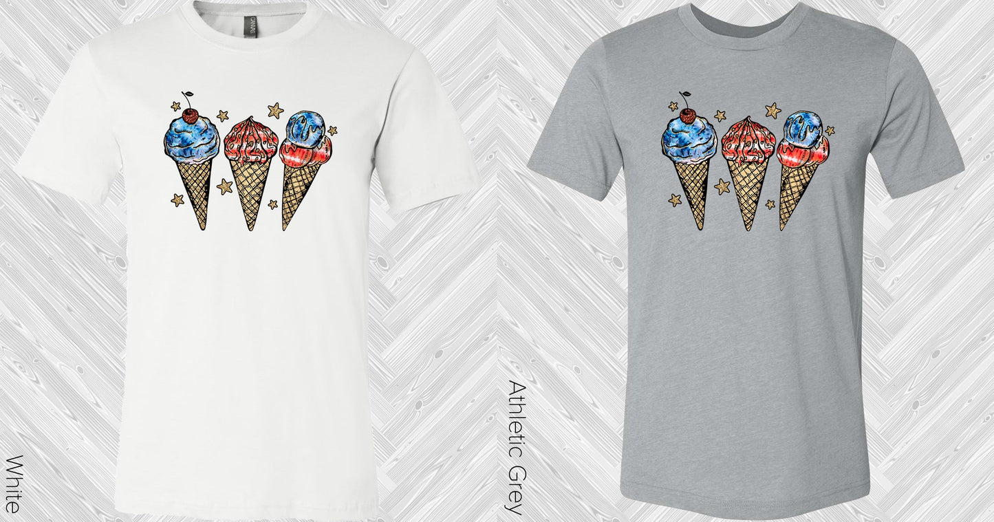 Patriotic Ice Cream Graphic Tee Graphic Tee