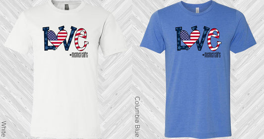 Patriotic Love Personalized Hashtag Graphic Tee Graphic Tee