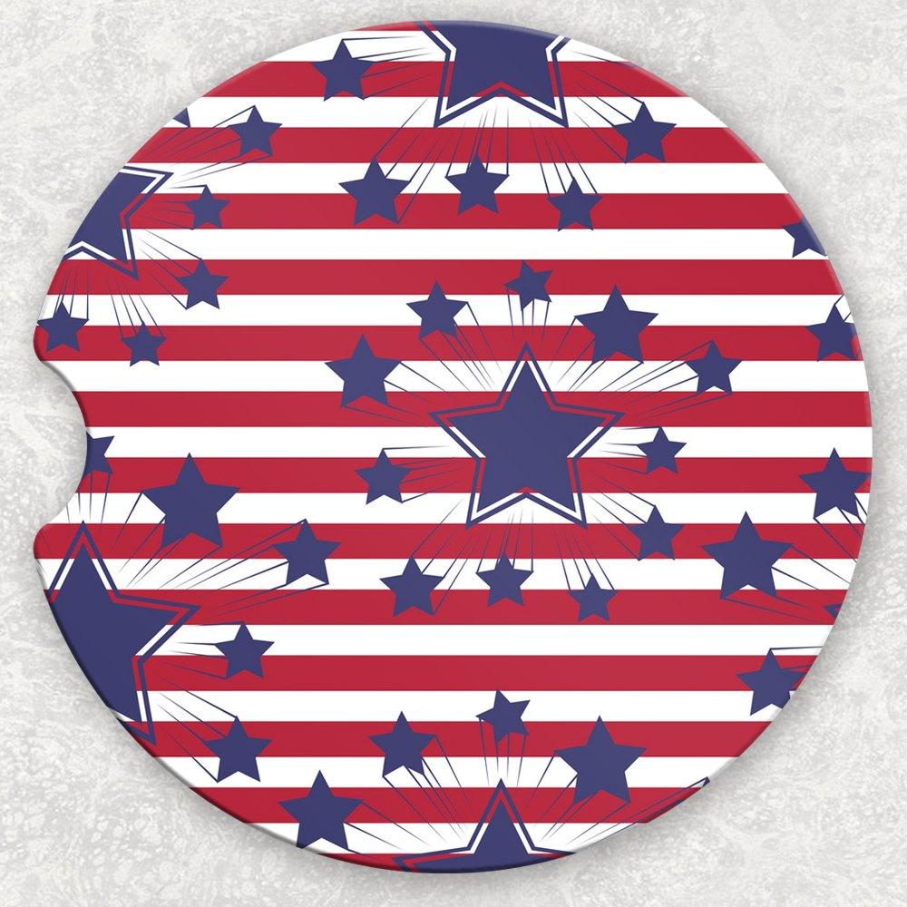 Car Coaster Set - Patriotic Stars