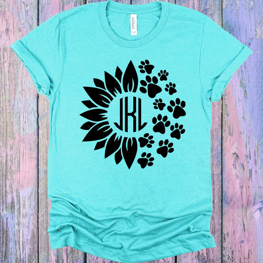 Paw Sunflower Monogram Graphic Tee Graphic Tee