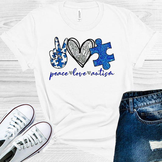 Peace Love Autism Graphic Tee Graphic Tee
