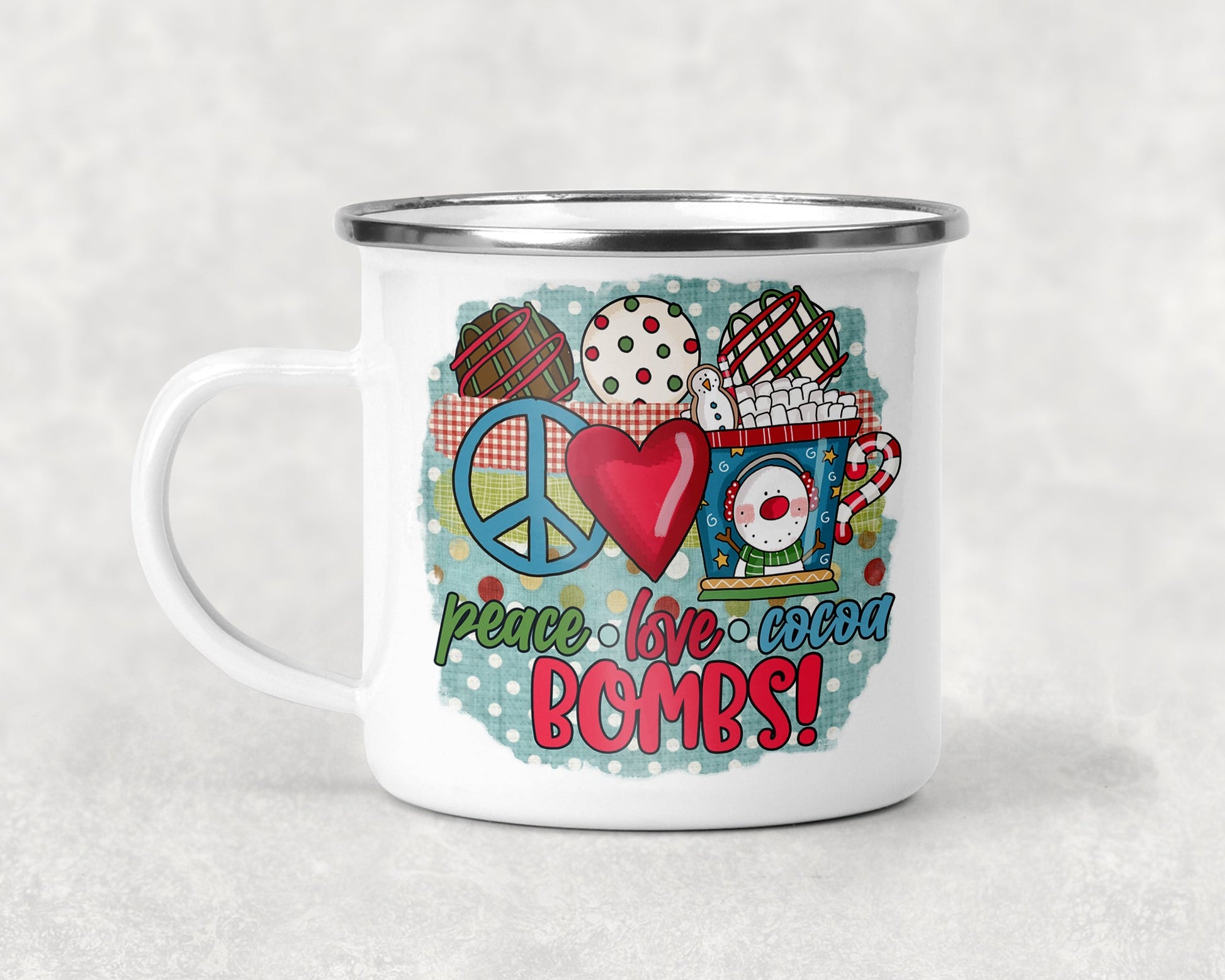 Peace Love Cocoa Bombs Mug Coffee