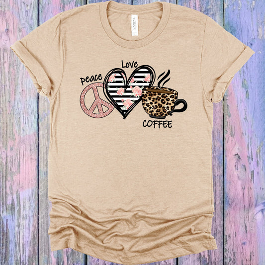 Peace Love Coffee Graphic Tee Graphic Tee