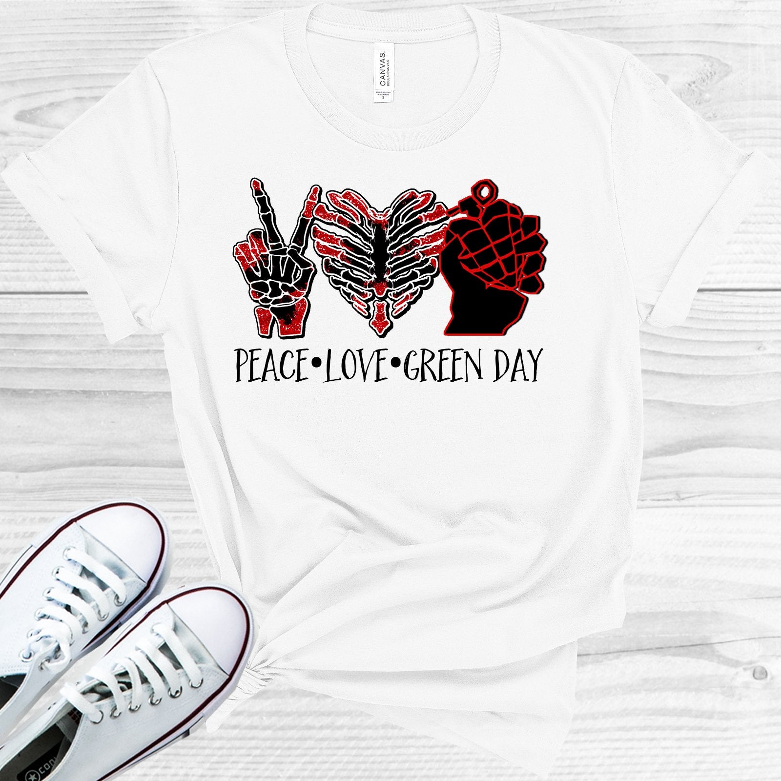 Peace Love Green Day Graphic Tee Graphic Tee