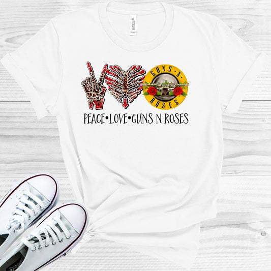 Peace Love Guns N Roses Graphic Tee Graphic Tee