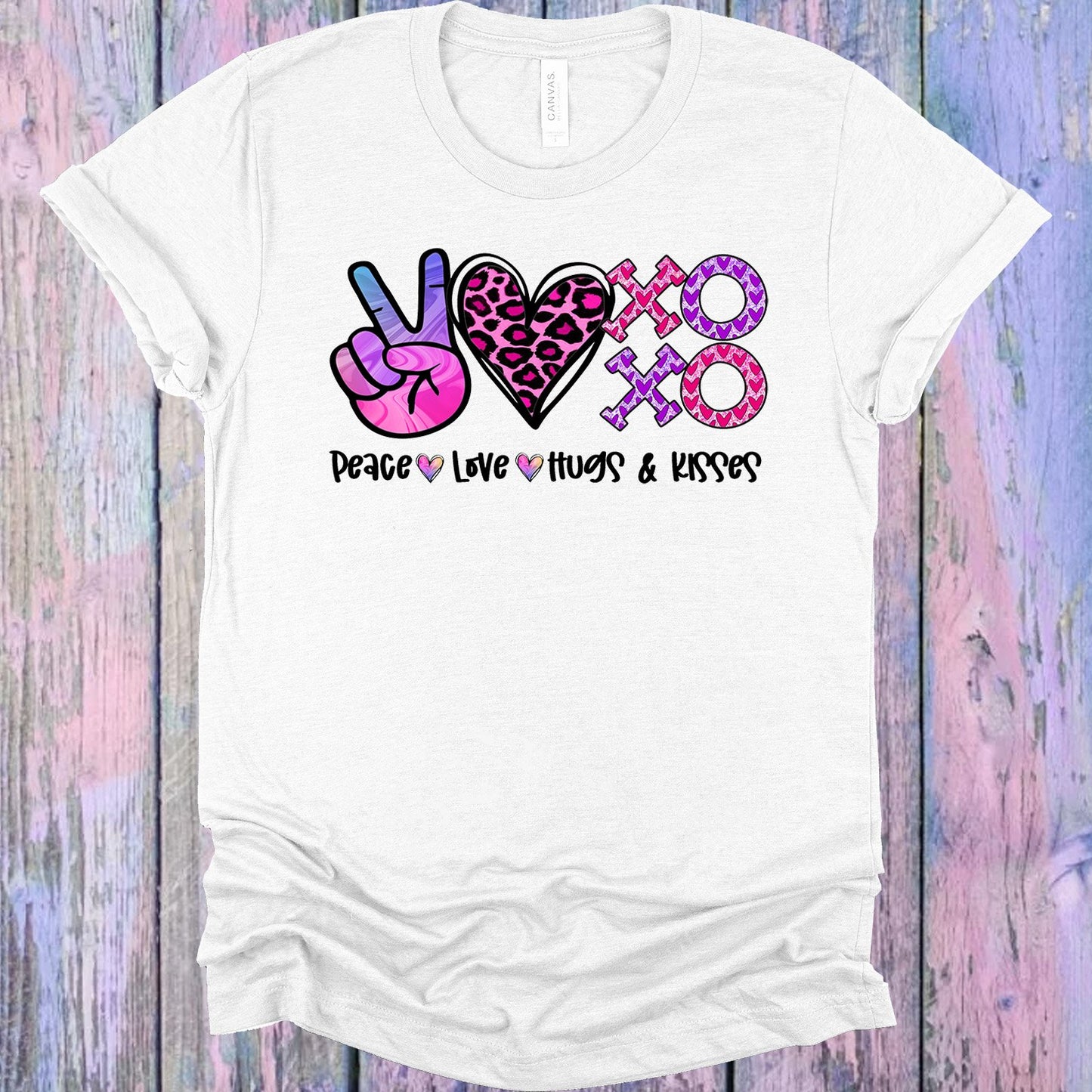 Peace Love Hugs & Kisses Graphic Tee Graphic Tee