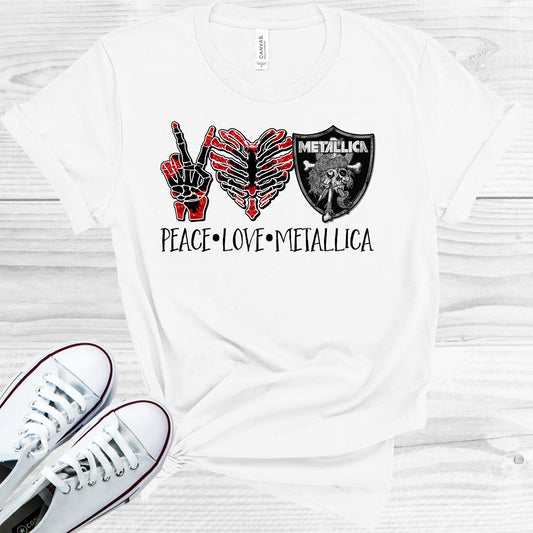 Peace Love Metallica Graphic Tee Graphic Tee