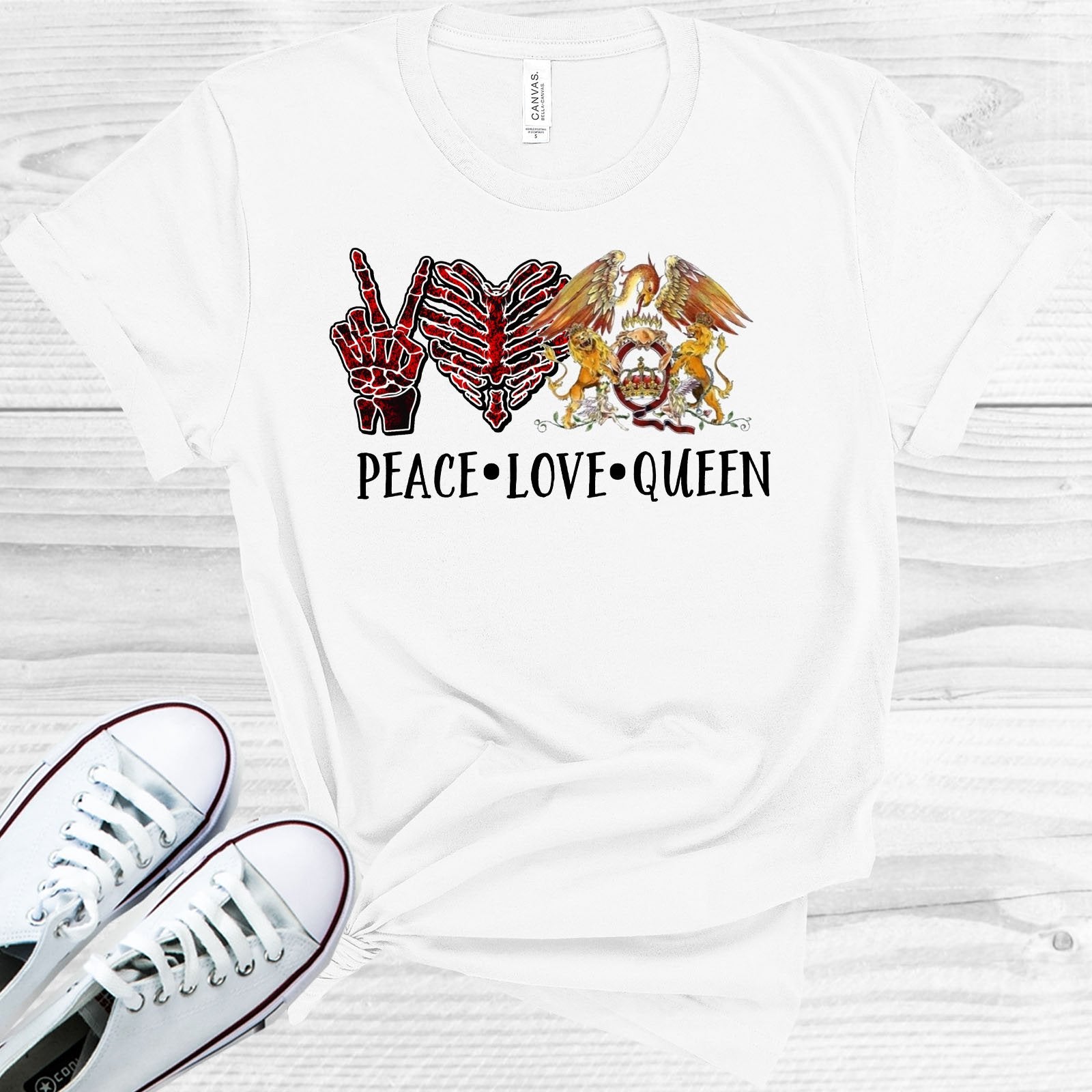 Peace Love Queen Graphic Tee Graphic Tee