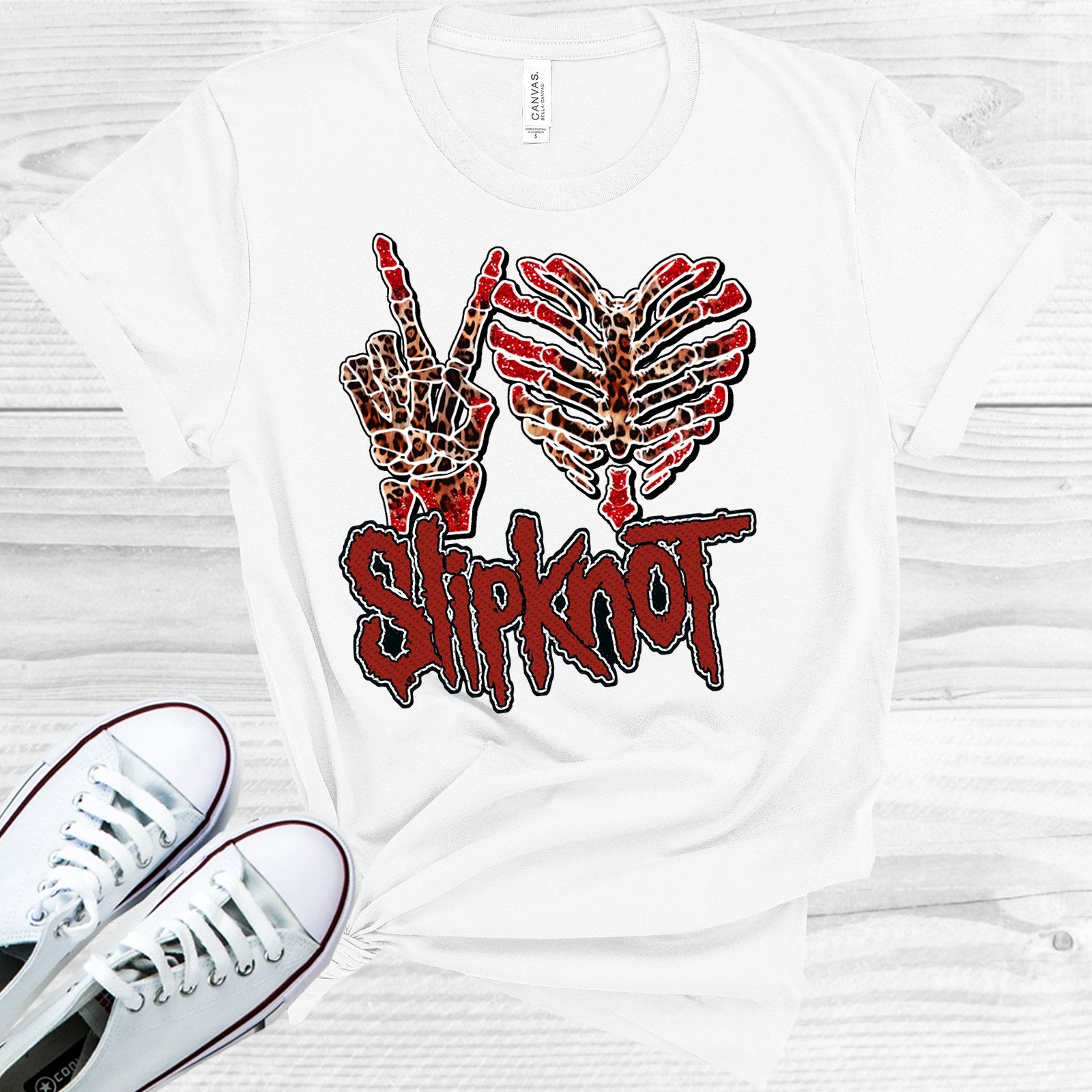 Peace Love Slipknot Graphic Tee Graphic Tee