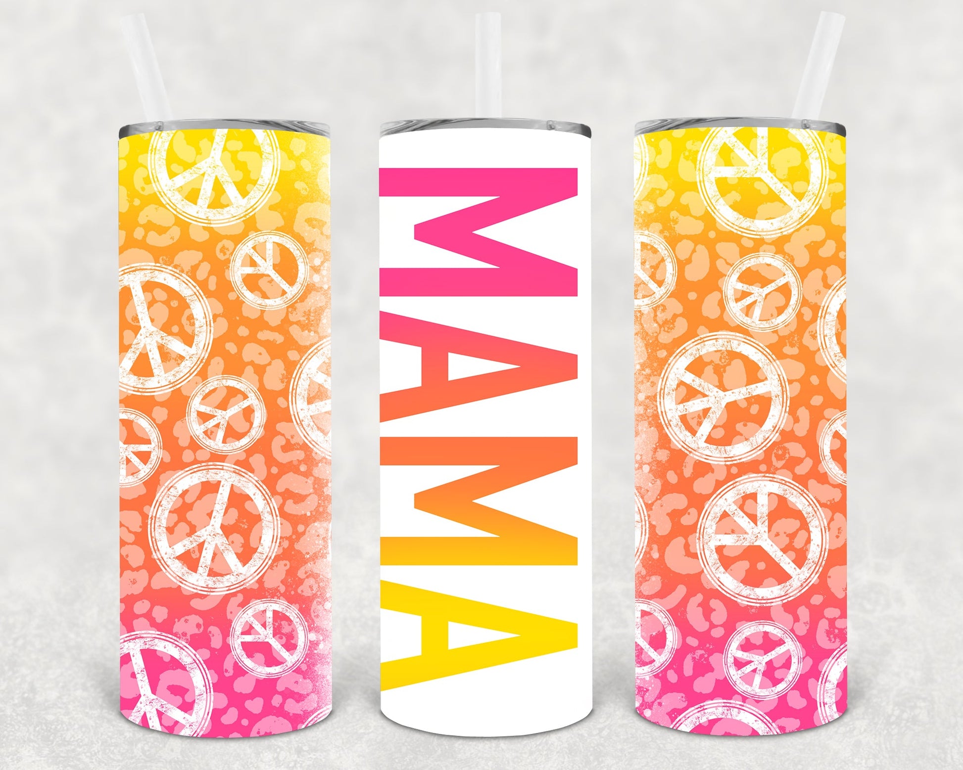 Peace Mama 20 Oz Skinny Tumbler