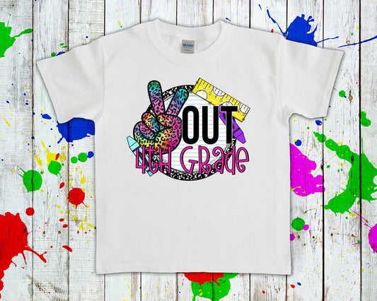 Peace Out Customized Grade Graphic Tee Graphic Tee