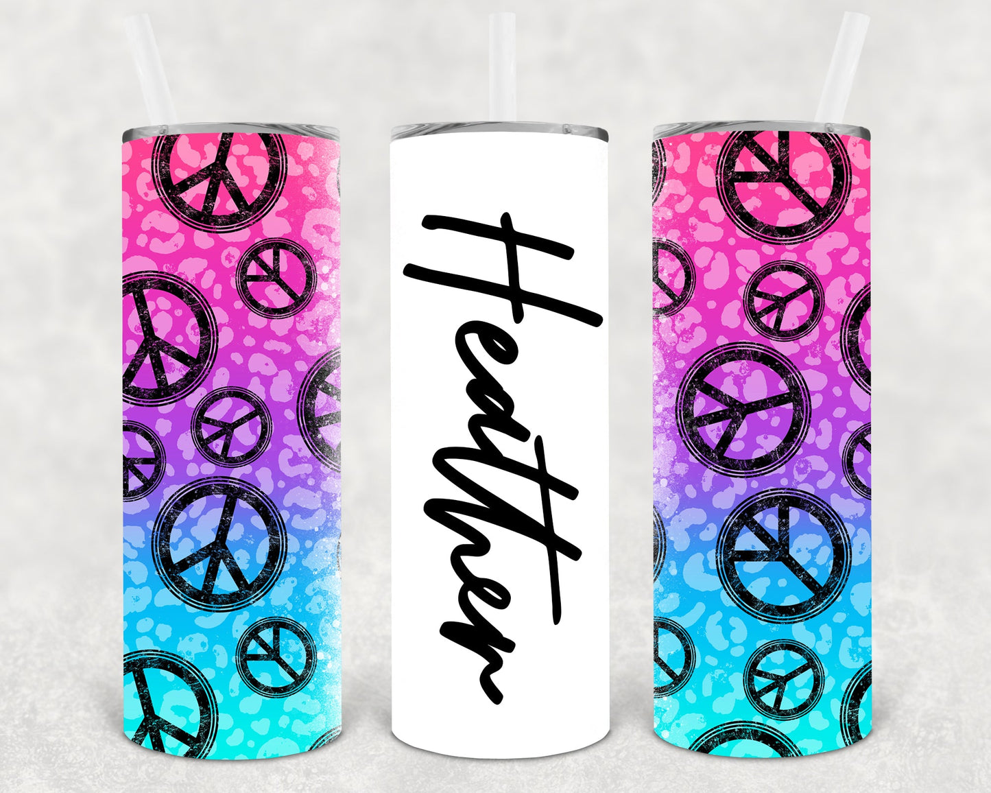 Peace Signs 20 Oz Skinny Tumbler