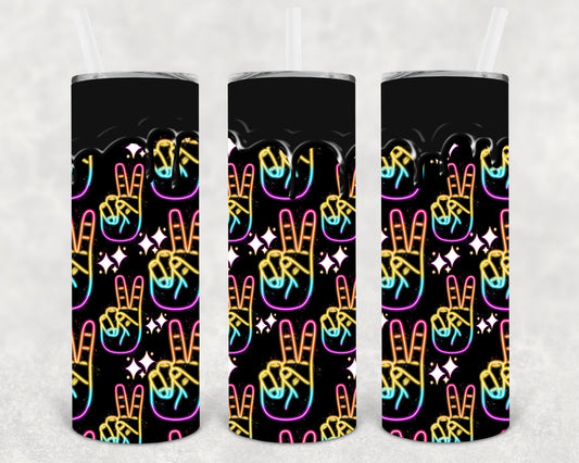 Peace 20 Oz Skinny Tumbler