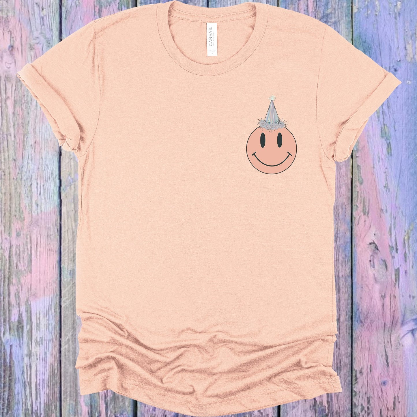 Peach Celebration Smiley Graphic Tee Graphic Tee